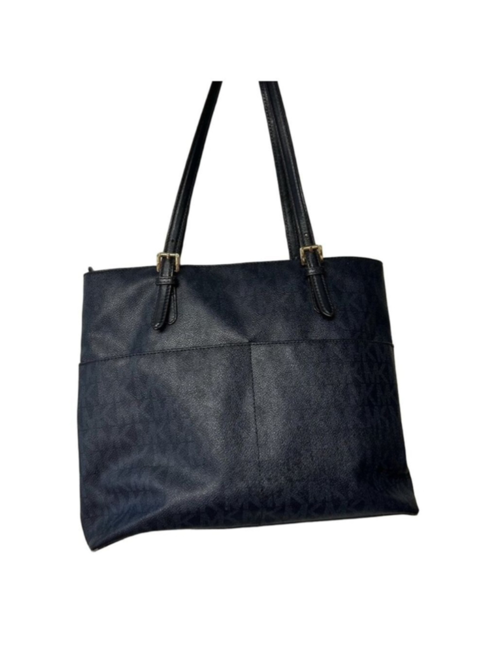 Michael Kors Large Bedford Tote – Navy MK Signature Logo Canvas - Picture 4 of 12